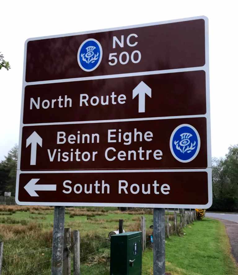 nc500 by car and hotel with outdoor equipment hire